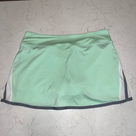 Nike Skort Womens Large Mint Green White Grey Dri Fit Tennis Golf - Picture 5 of 7